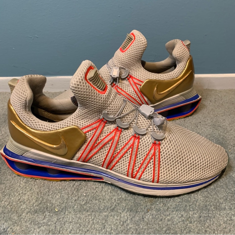 Nike Shox Gravity AQ8553 009 Gray Metallic Gold Olympics Men's Size 11 Shoes